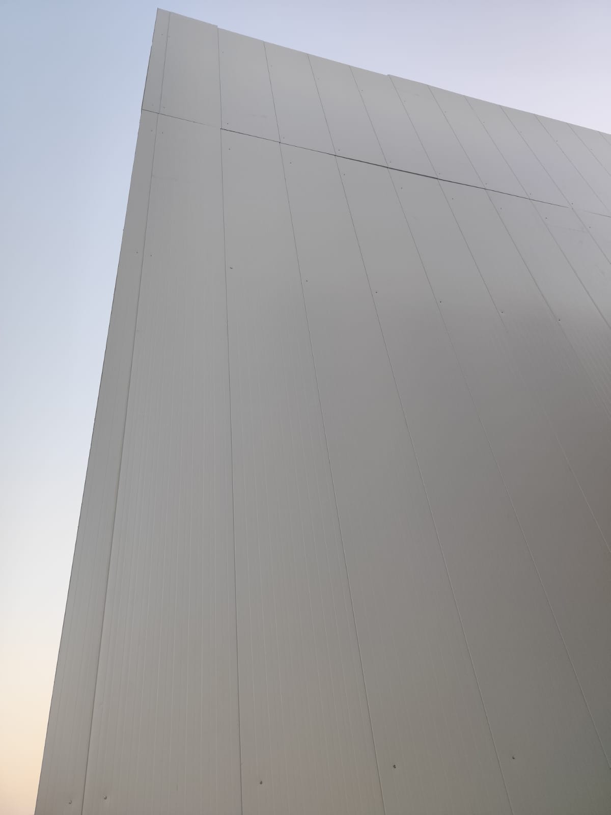 Finished panel cladding close-up