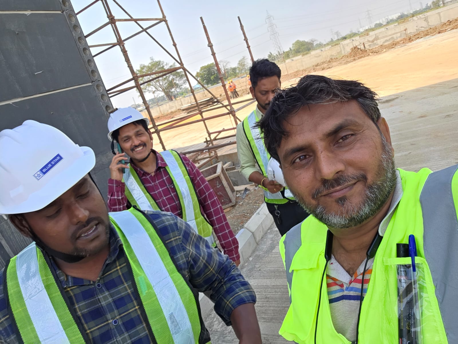 Grasious Engineering team at project site